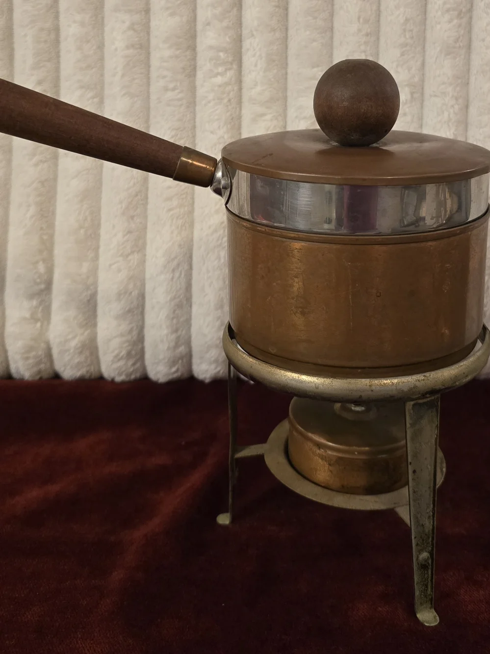 Vintage MCM Ernest Sohn for Orenson Copper Double Boiler Chafing Dish Set